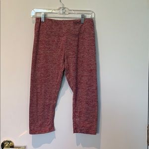 Red Heather Capris Leggings